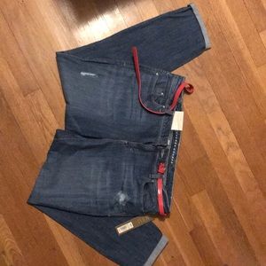 Lauren Conrad Cuffed Skinny Jean-Distressed